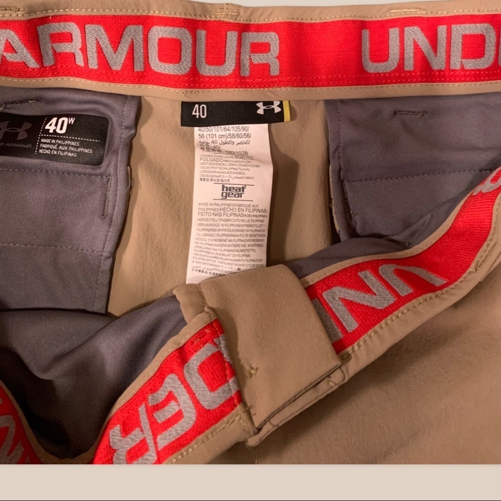 Under Armour Heat Gear Men’s Khaki Golf Shorts - Picture 6 of 6
